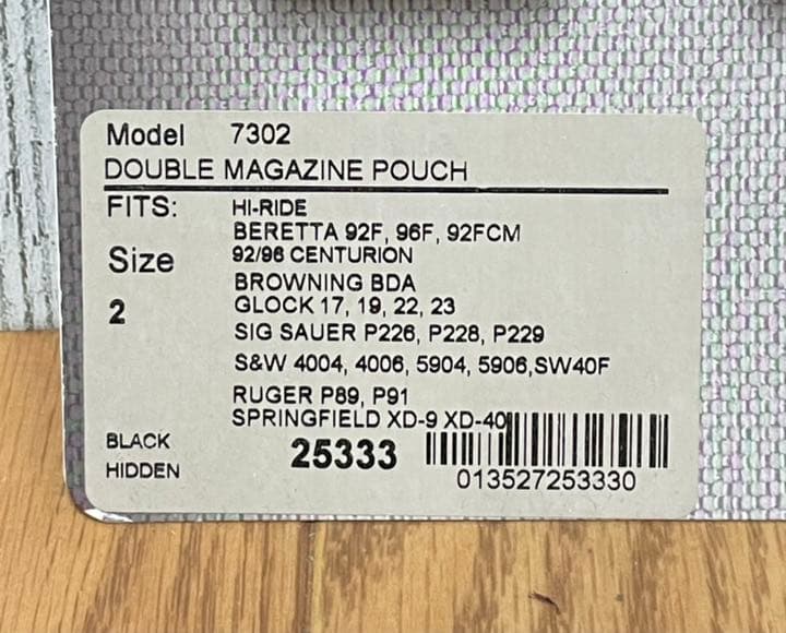 【新品未使用】BIANCHI 7302 Accumold ダブルマガジンポーチ