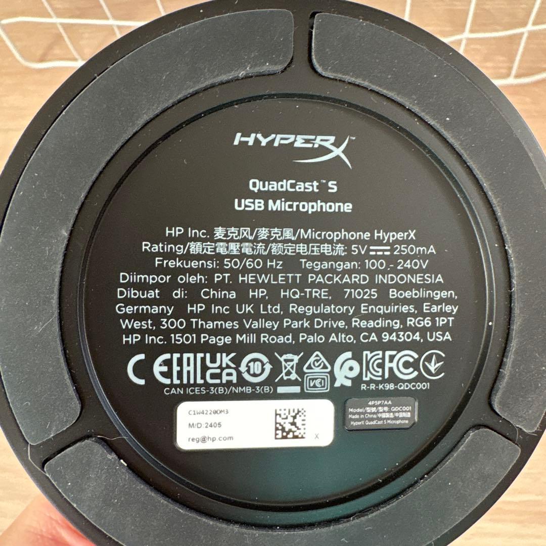 HyperX QuadCast S マイク ブラック　お値下げここまでです