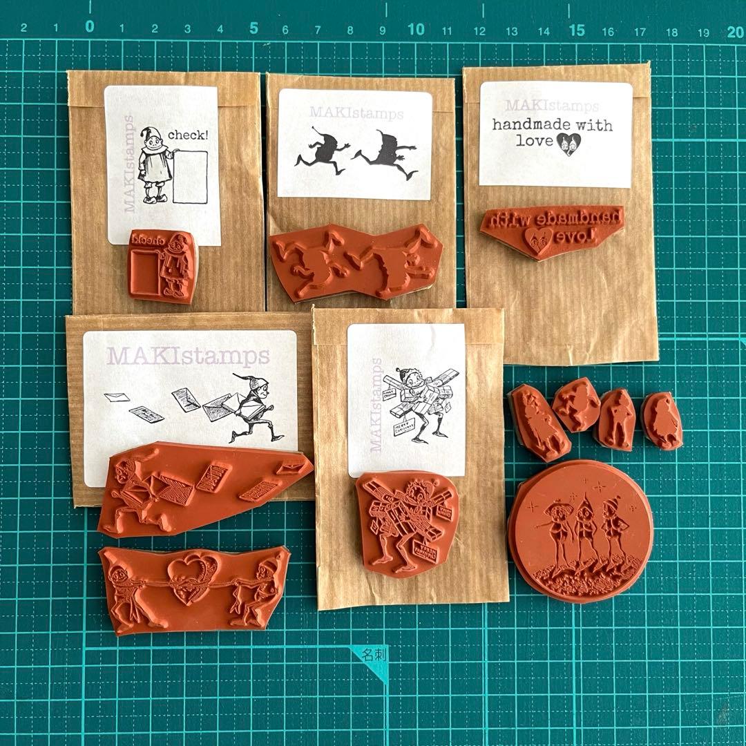 ブラウニー　スタンプ　小人　makistamps