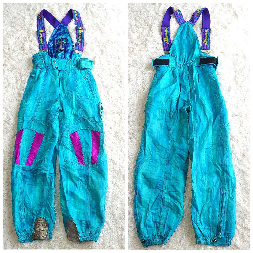 エレッセ スキー スノーボードウェア セットアップ ライトミント ロゴ刺繍 M