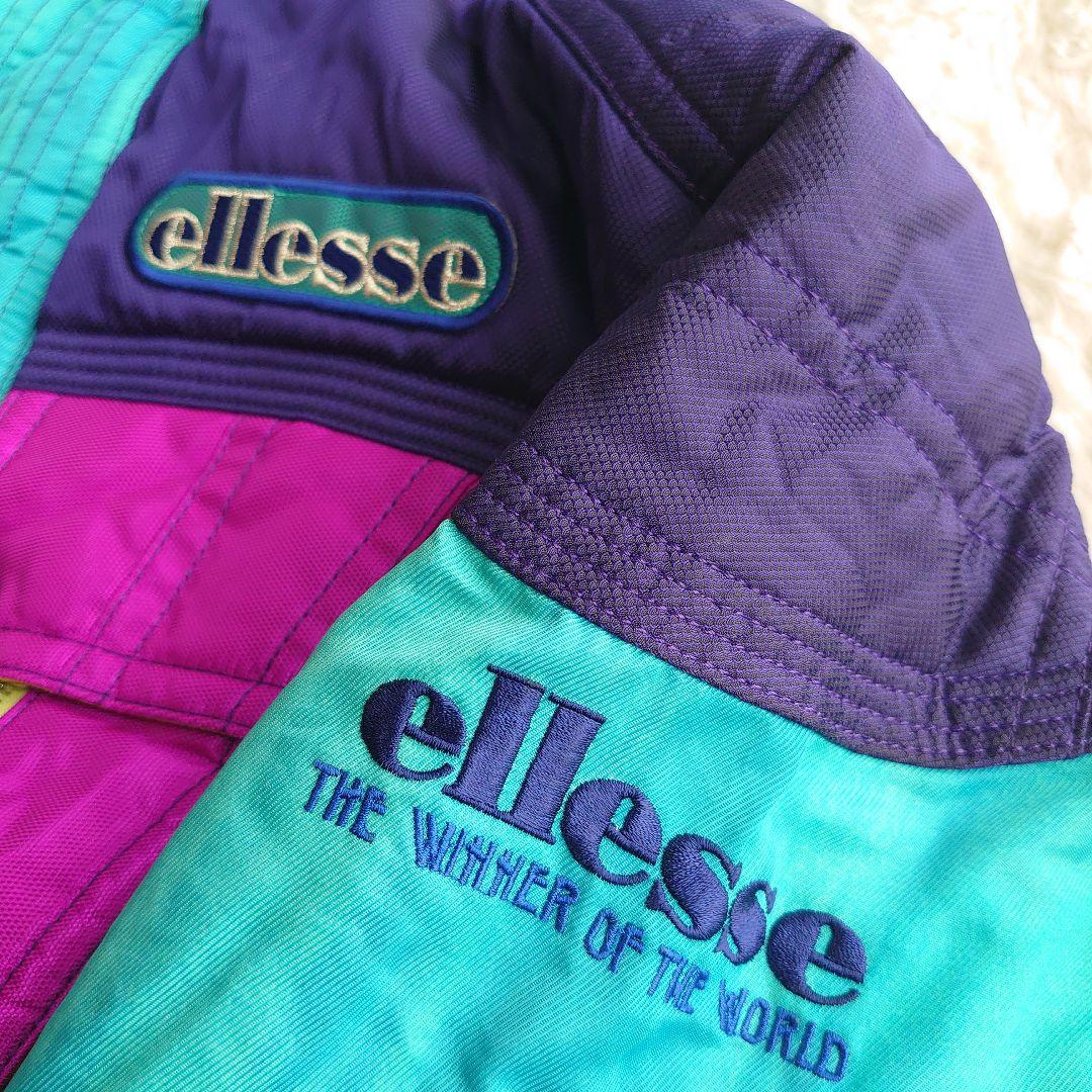 エレッセ スキー スノーボードウェア セットアップ ライトミント ロゴ刺繍 M