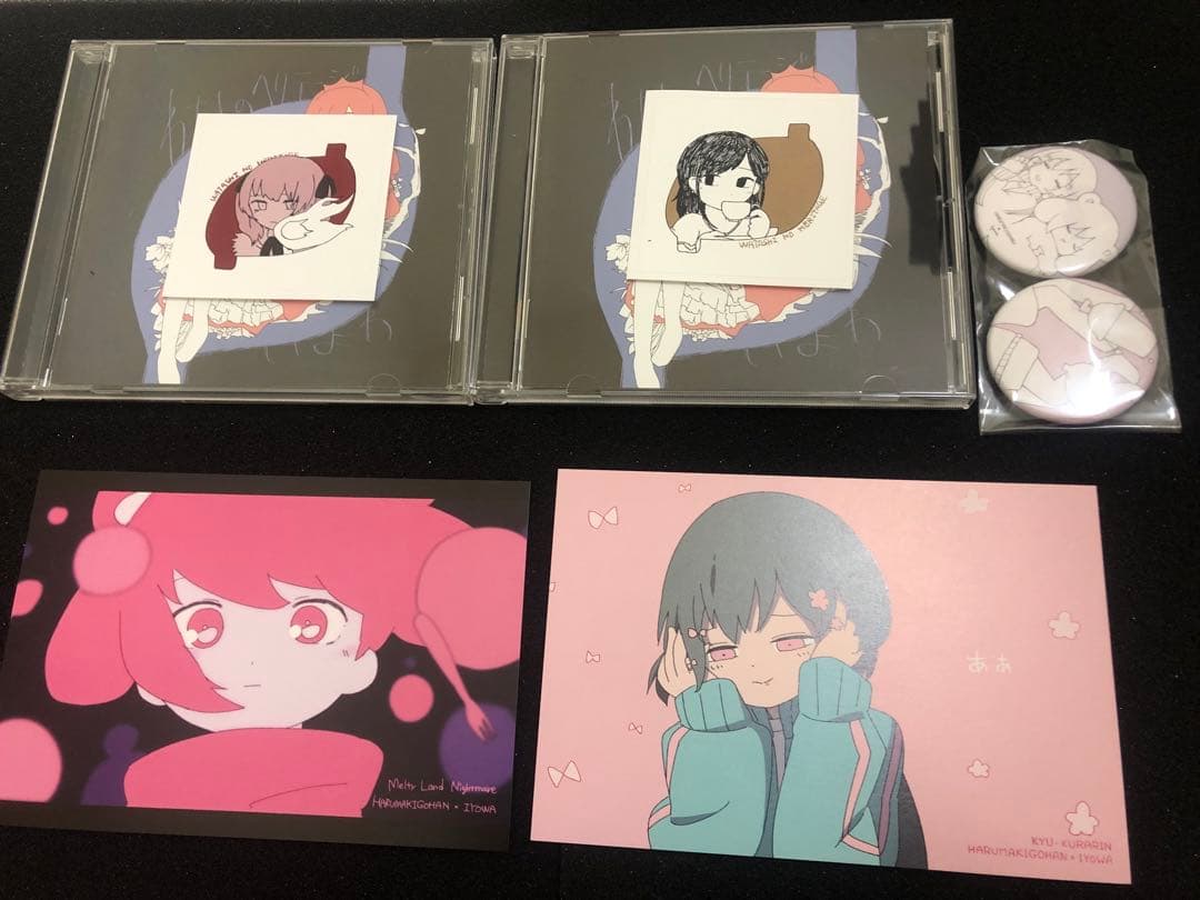 【いよわ／はるまきごはん】コミケグッズ（ポストカード・缶バッチ) + CD2枚