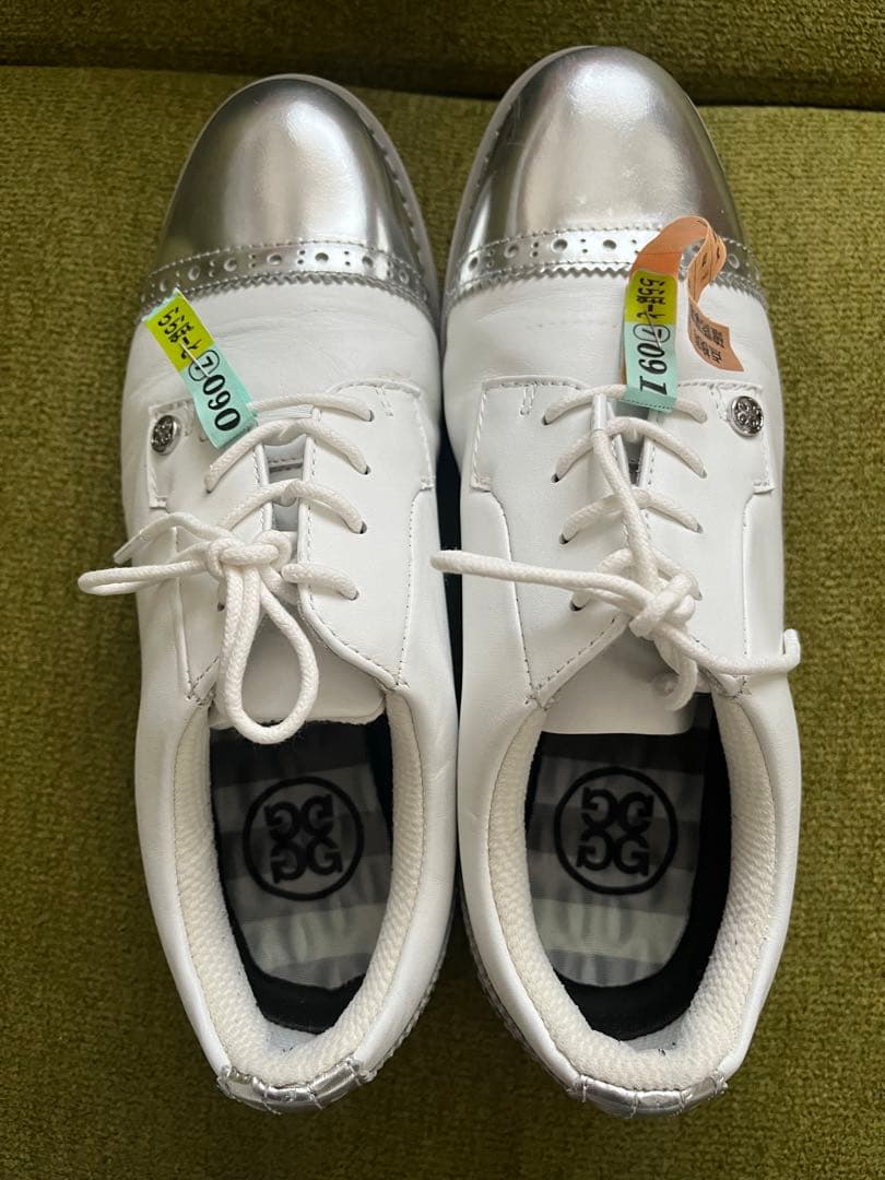 【hana】ゴルフシューズ ホワイト/シルバー【ジーフォア】