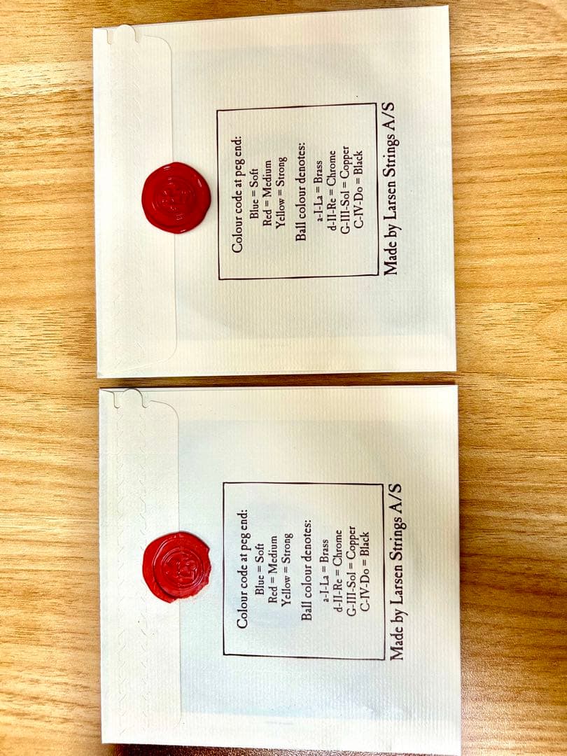 【未使用】チェロ弦 ラーセン AD線 セット Larsen