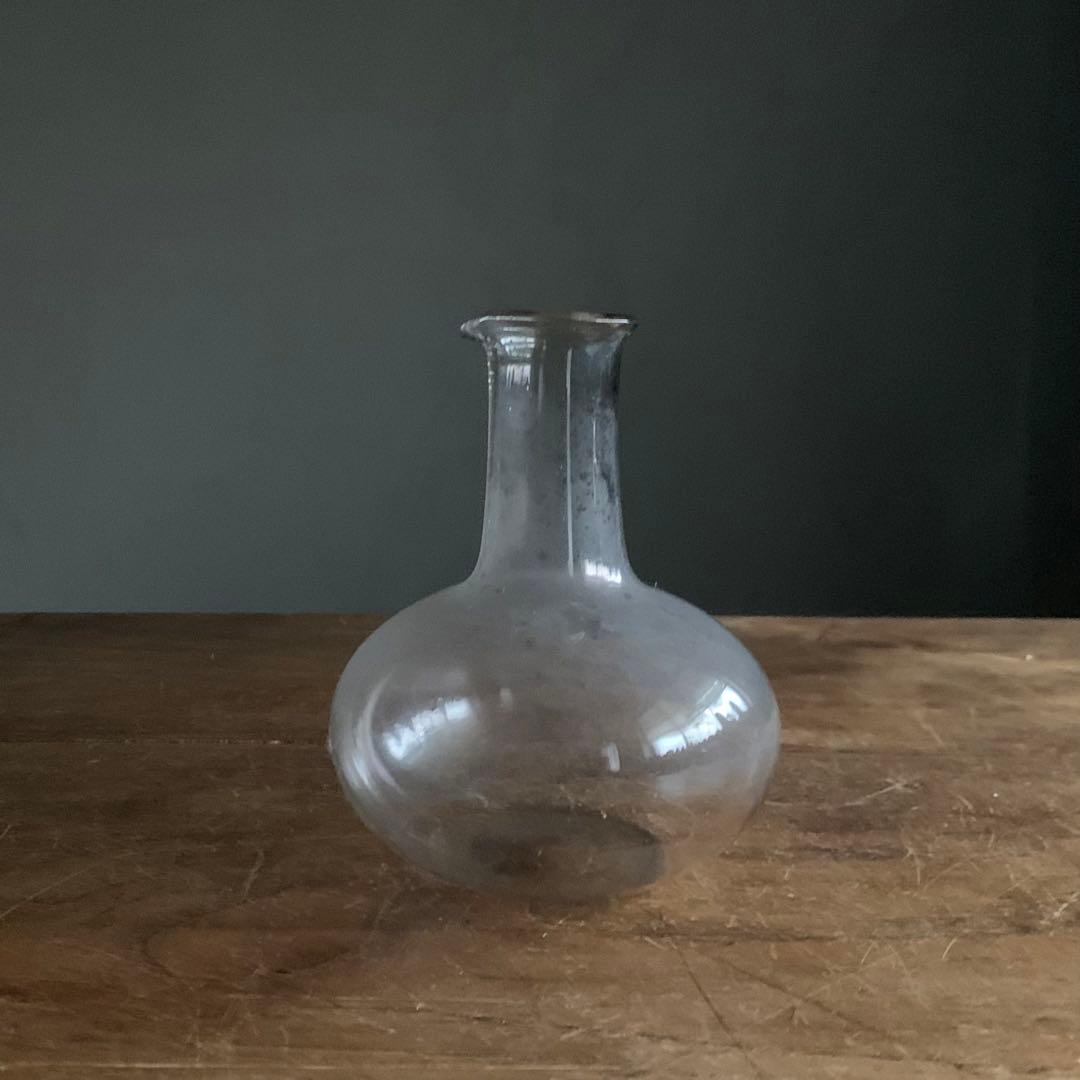 フラスコ形 ガラス 徳利 夏の酒器 鉛ガラス 古道具 酒器 アンティーク