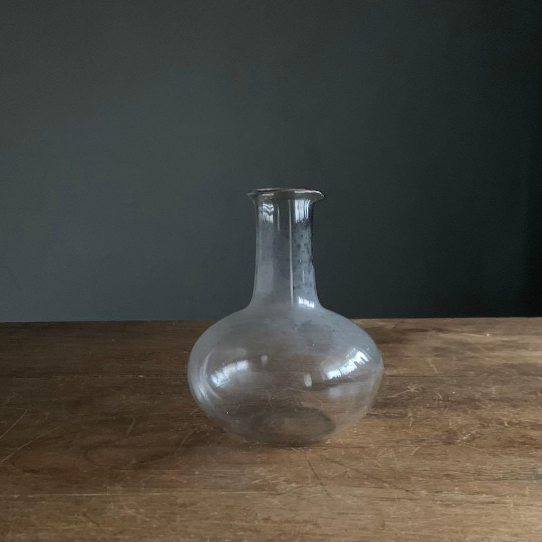 フラスコ形 ガラス 徳利 夏の酒器 鉛ガラス 古道具 酒器 アンティーク