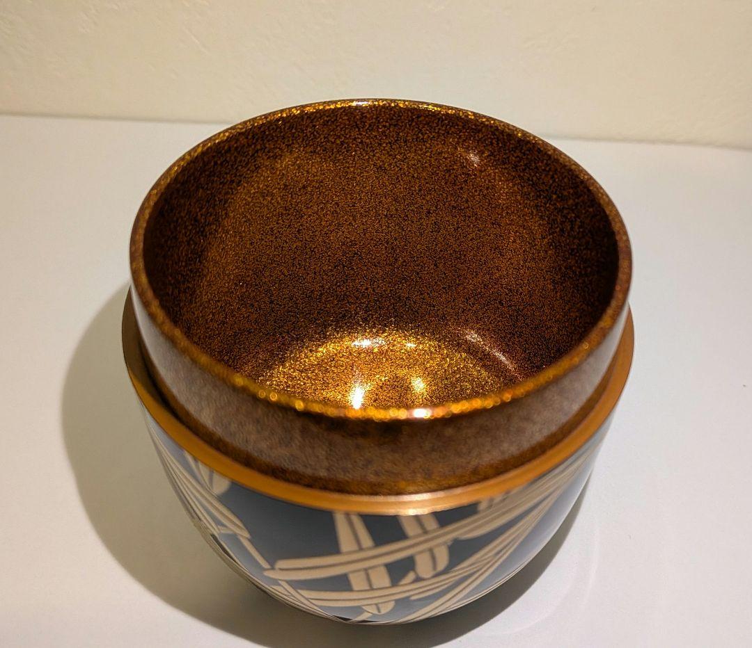 『山下永甫』大棗『芦』内金梨子地　輪島塗　共箱　茶道具