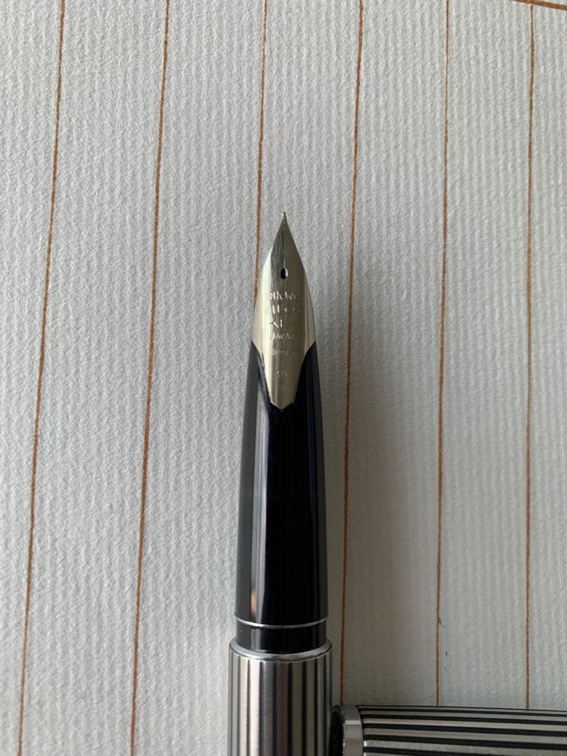 パイロット カスタム 蝕刻 18Kホワイトゴールドペン先 万年筆