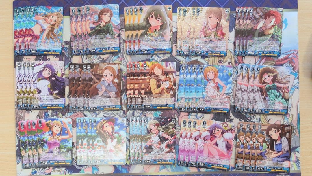 ヴァイスシュヴァルツ　アイドルマスターミリオンライブ　旧弾4コン+パーツセット