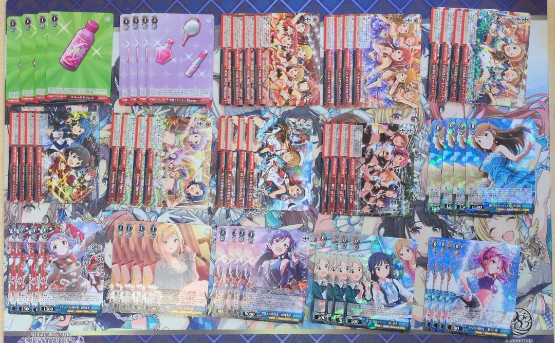 ヴァイスシュヴァルツ　アイドルマスターミリオンライブ　旧弾4コン+パーツセット