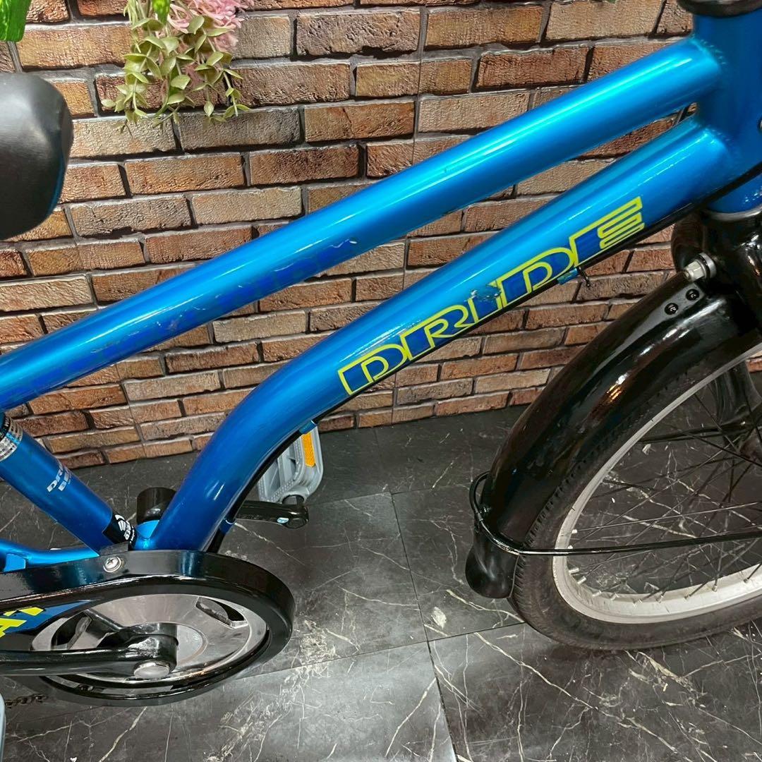 【68】子供用自転車 子供車 DRIDE ブルー 20インチ 変速付き