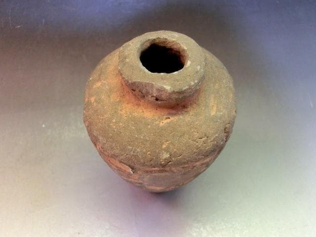 壷■須恵器 水滴 喜 古い小さい置物 オブジェ 発掘 壺 古玩 時代物 骨董品■