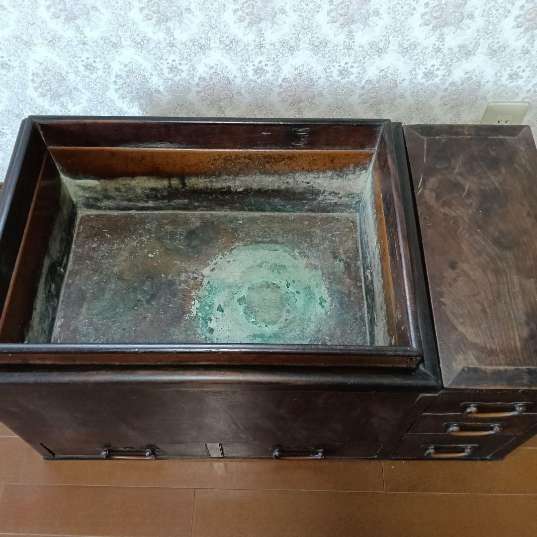 アンティーク　欅　長火鉢