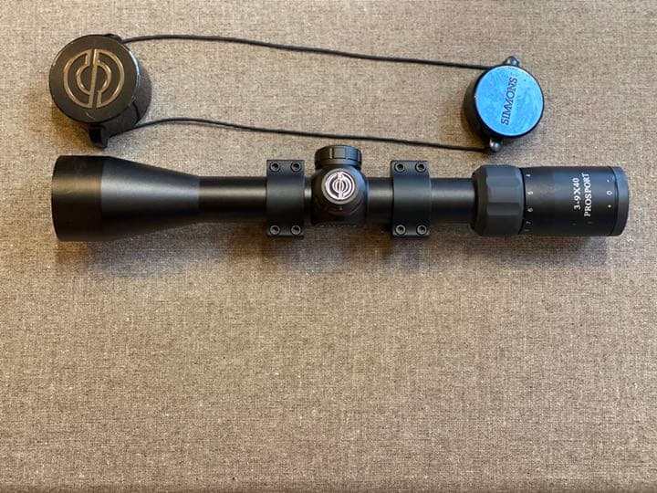 SIMONS ライフルスコープ 3～9×40 マウントリング付き