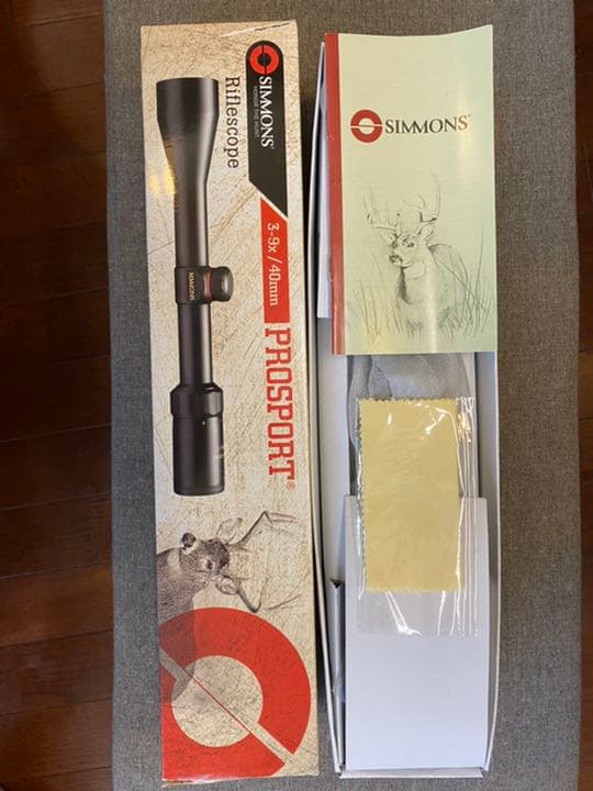 SIMONS ライフルスコープ 3～9×40 マウントリング付き