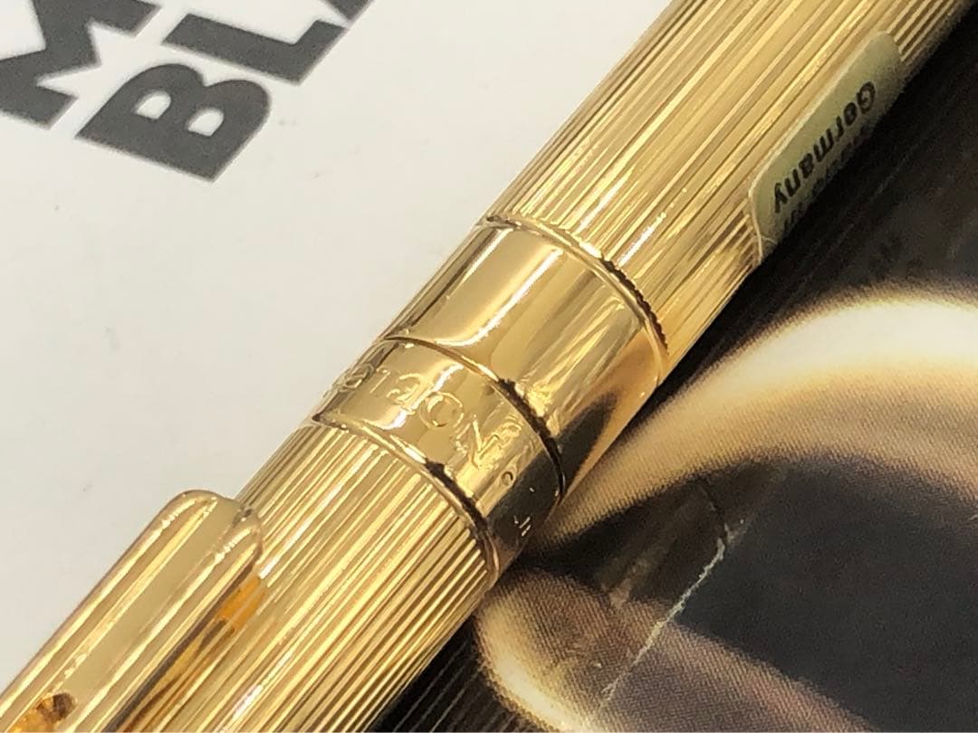 モンブラン　未使用！金運を引き寄せる黄金色！★輝く総金張り稀少なノブレス・ドゥエ