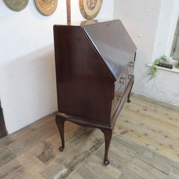 イギリス アンティーク 家具 ライティングビューロー デスク 机 6996d