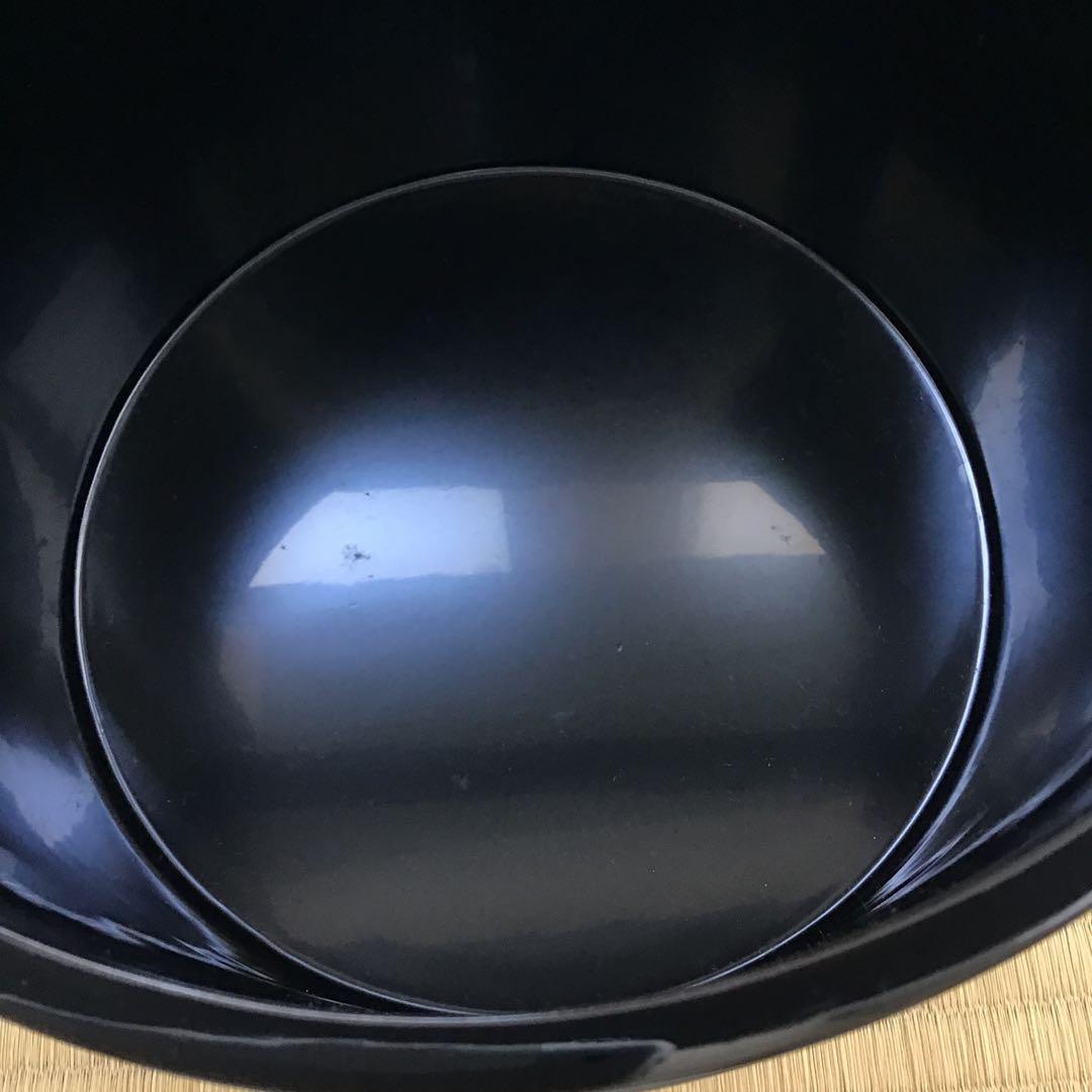 茶道具　手桶　真手桶　輪島塗　塗師　茶平一斎作　栞　共箱　S208TO