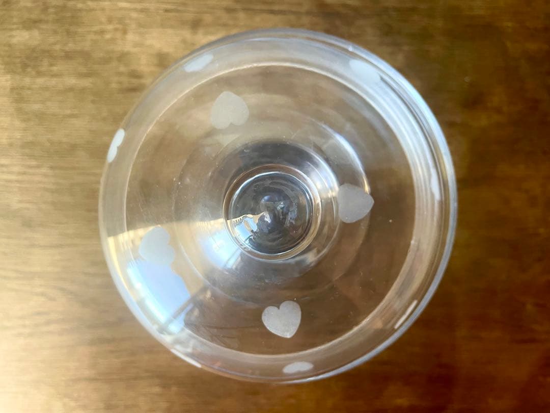 吹きガラスコンポティエ&ドームカバー　フランスアンティーク ケーキスタンドハート