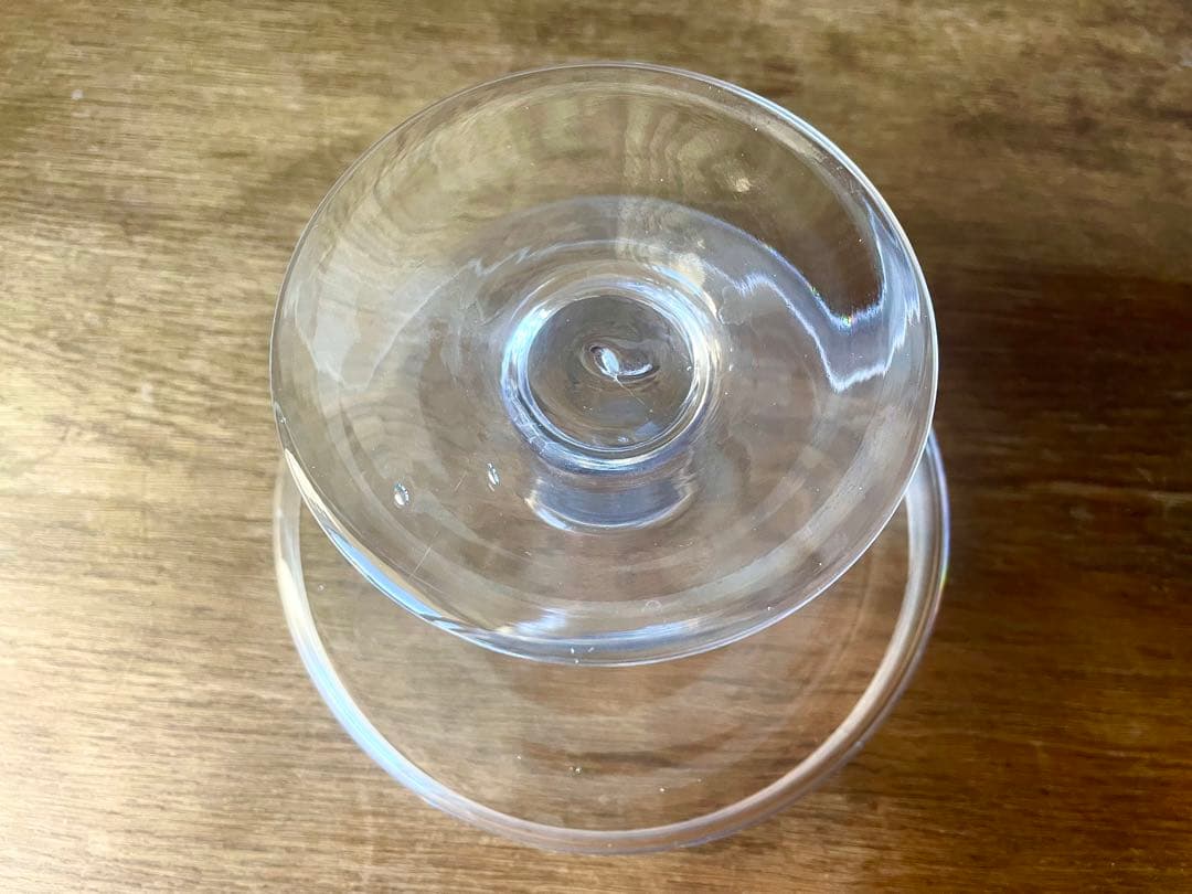 吹きガラスコンポティエ&ドームカバー　フランスアンティーク ケーキスタンドハート