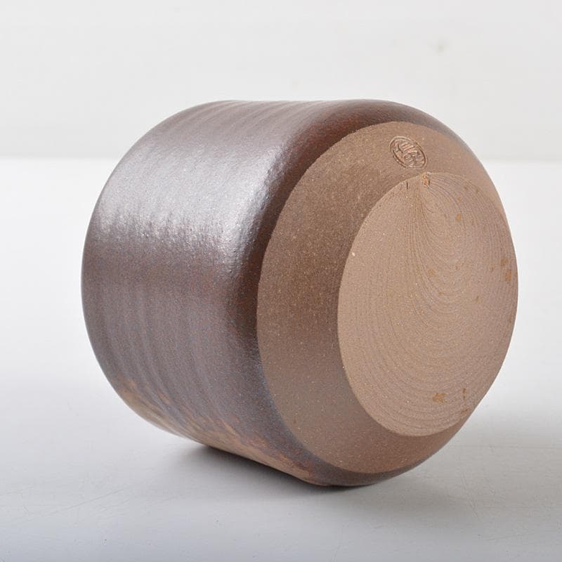 茶道具　平安東山　笹田仁史作　翁写　茶入　仕覆付　共箱　V　R6121