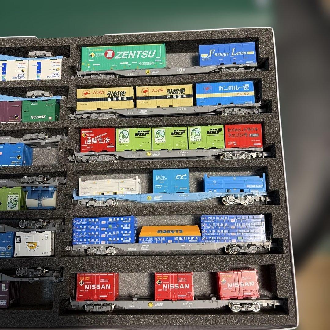 た*ち様 【ジャンク品】KATO コンテナトレインセットケース Nゲージ