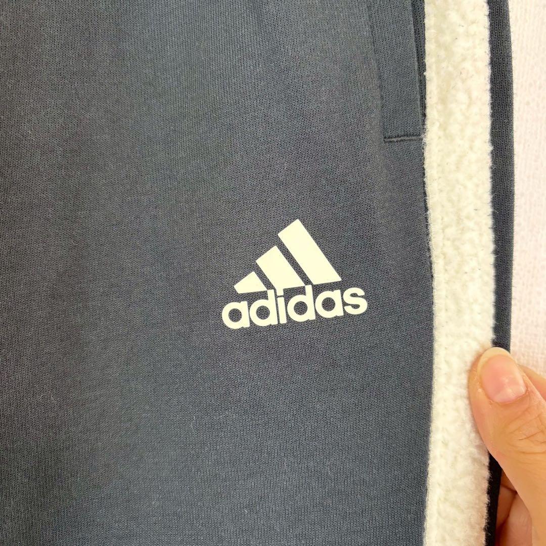 ◆アディダス【M】スウェットフルジップパーカー パンツ セットアップ 刺繍ロゴ