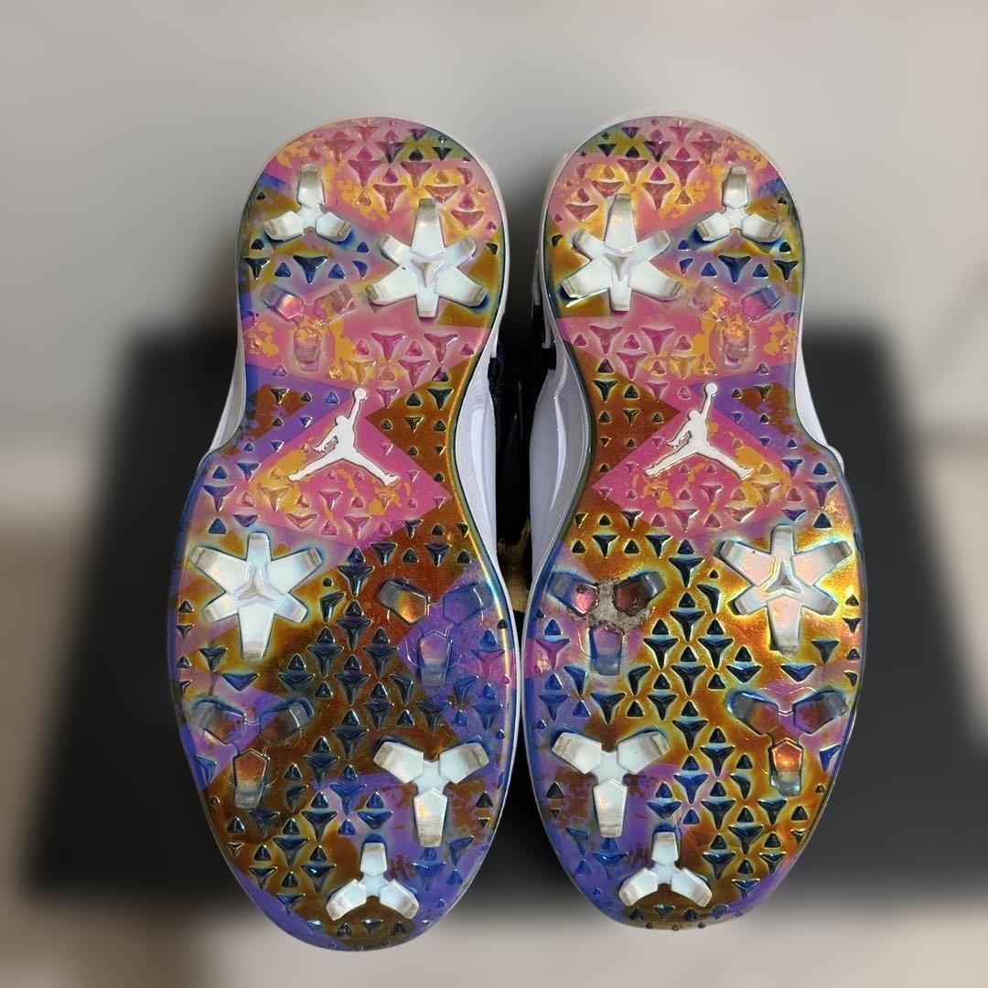 Jordan エアレブゴルフシューズ ホワイト/ブラック　スパイク25.5cm