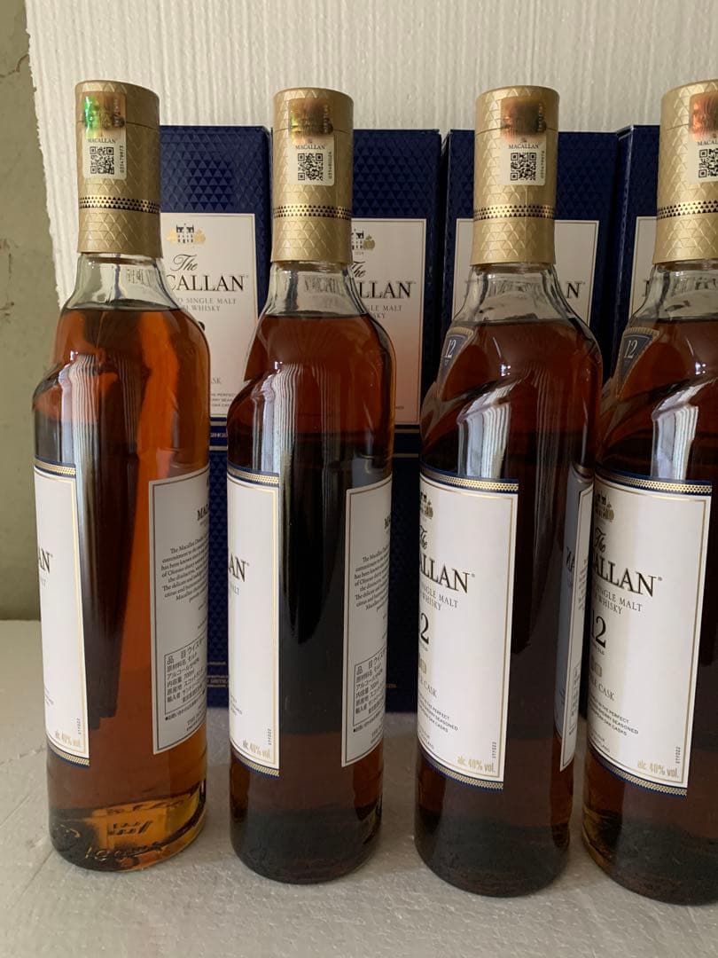 コ*ん様 未開栓 マッカラン 12年 ダブルカスク 箱付 4本セット 700ml