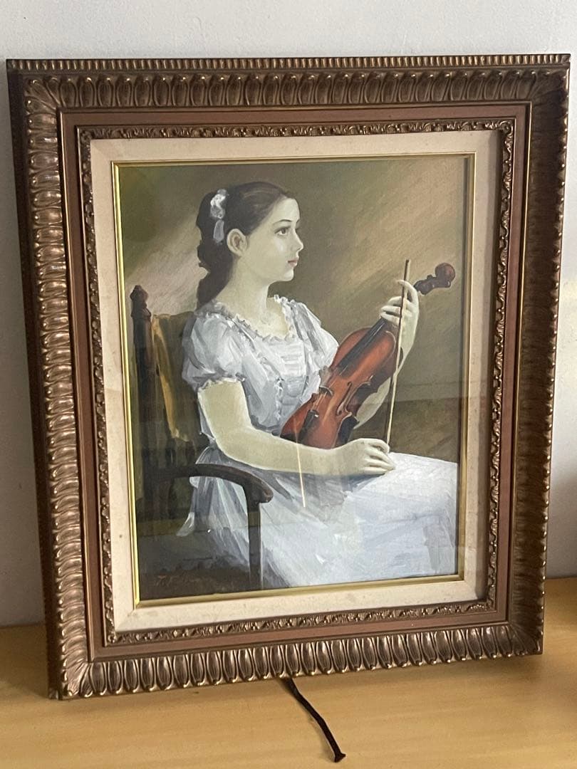 藤原富男作　少女とバイオリン