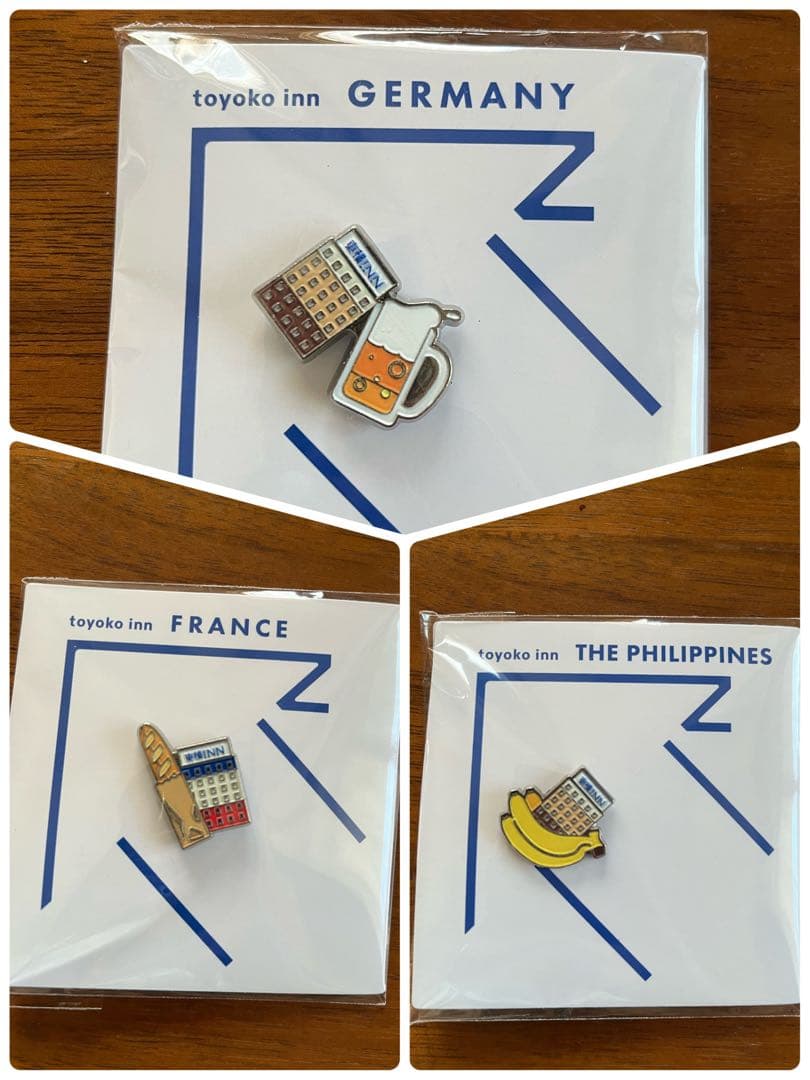 東横INN ピンバッジ　海外3点セット