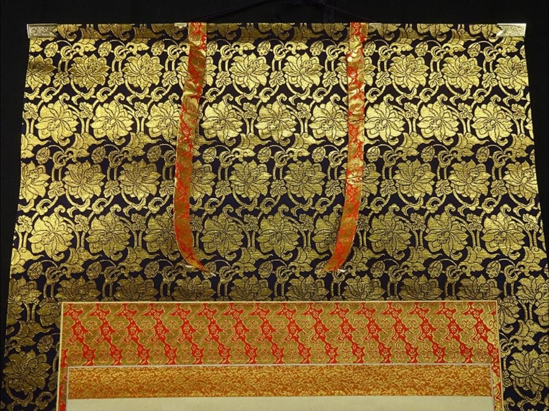 掛軸『四国八十八所霊場御朱印』絹本 共箱付 掛け軸 a061117