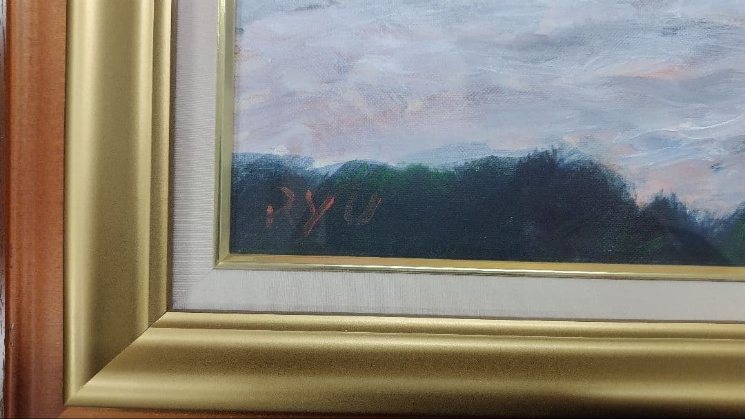 赤富士 宇高龍 油彩画