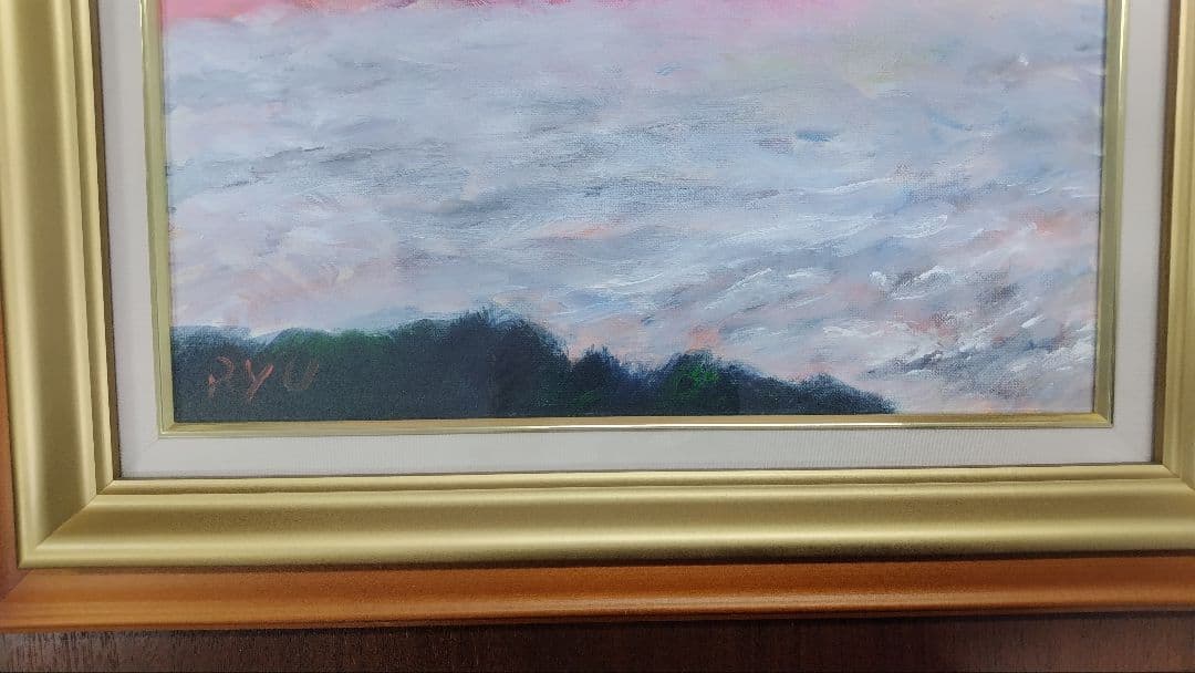 赤富士 宇高龍 油彩画