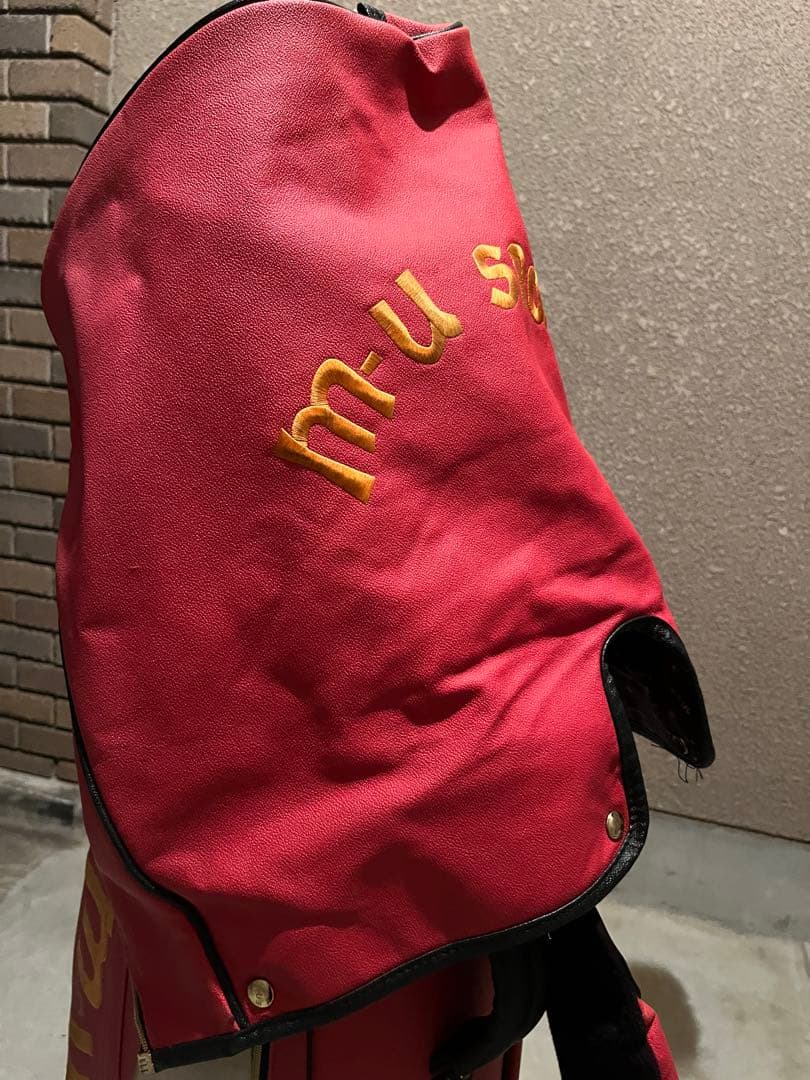 m-U SPORTS キャスター付き❗️ ゴルフキャディバッグ 赤