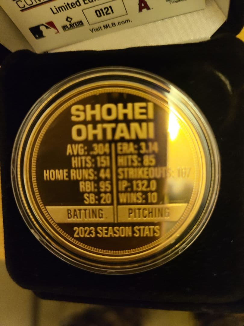 大谷翔平　2023　MVP　記念メダル