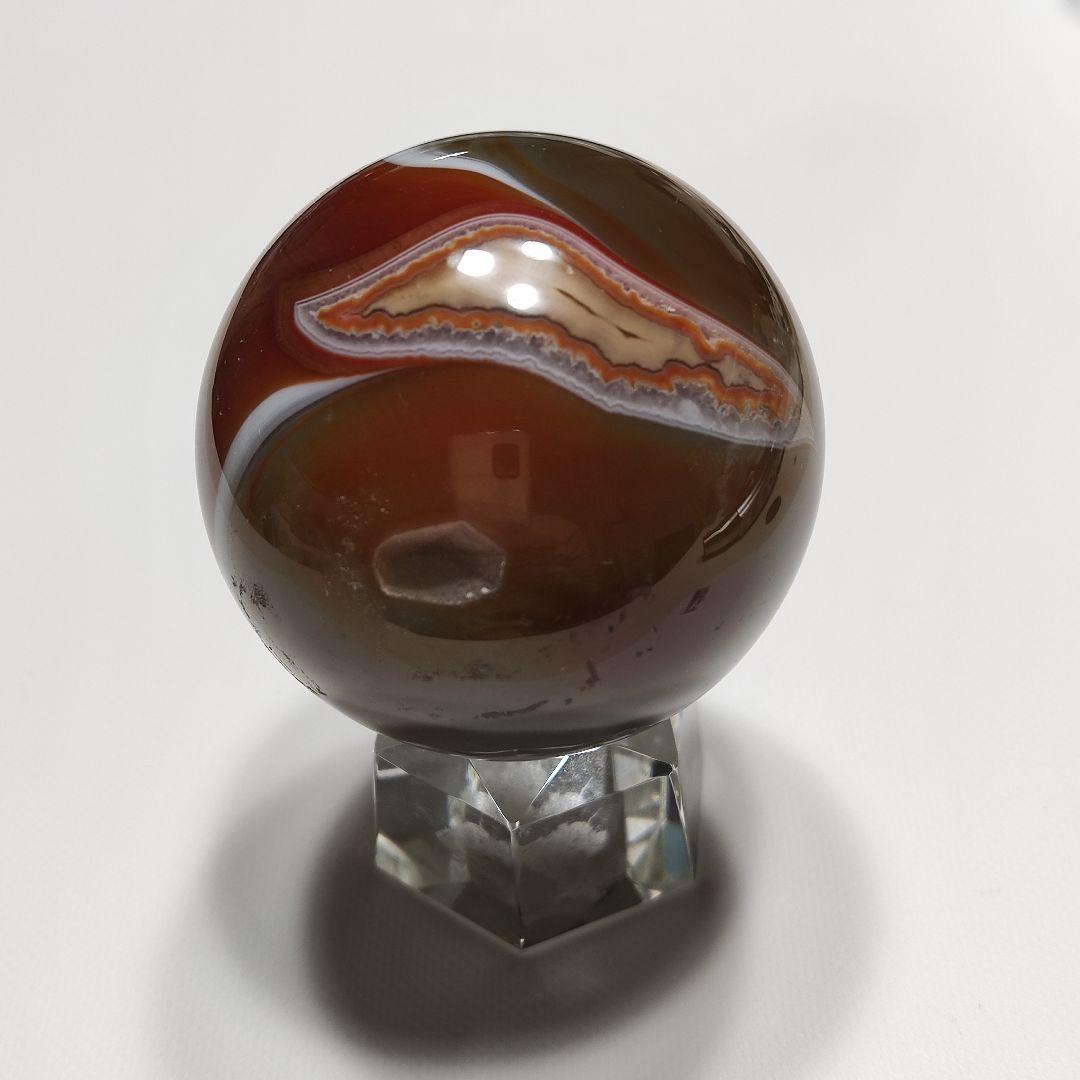 パワーストーン　天然石　レッドアゲート　直径5.5cm　251g　No.393