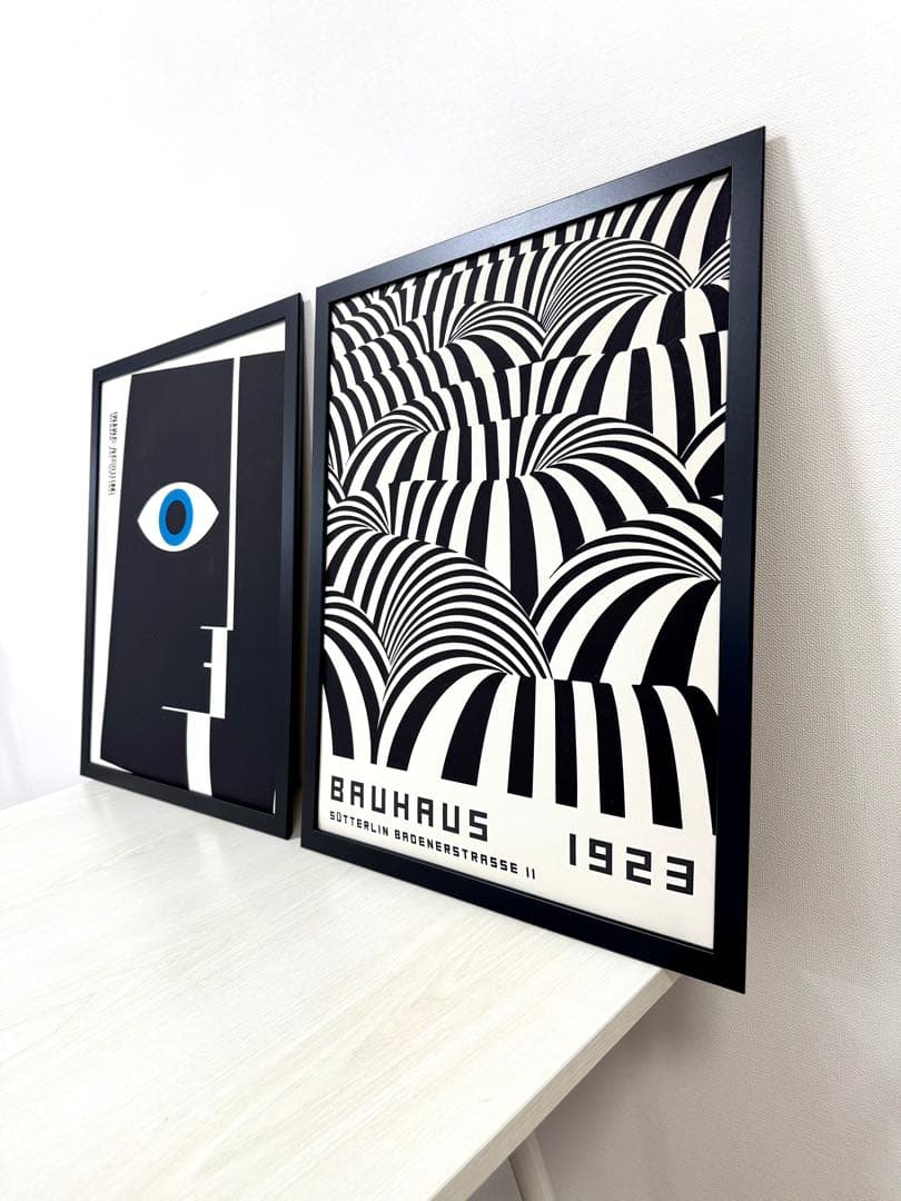 No271フレーム付きキャンバスアート　モダンアート　バウハウス　アートポスター