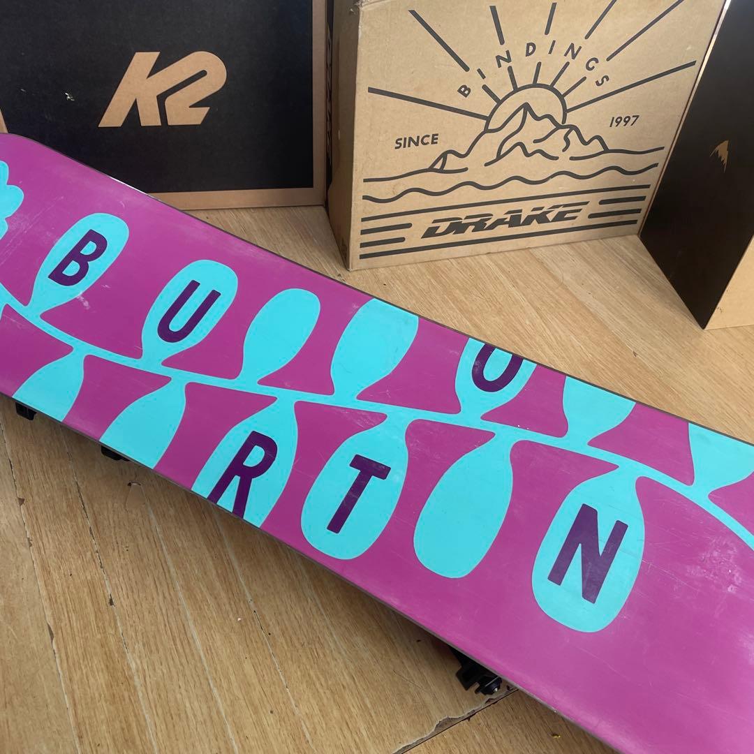 BURTON　キッズスノーボードセット　120cm　バートン　バイン付3点セット