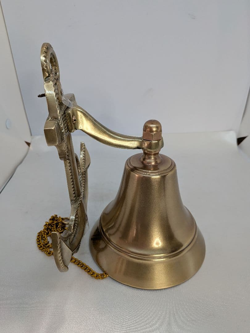 ☆b747、特大 イカリベル 鐘　真鍮　シップベル