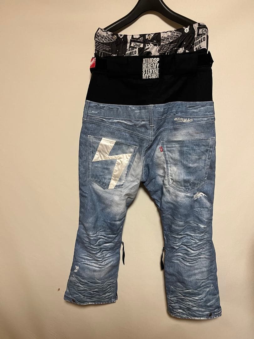 チェック柄長袖シャツとデニムパンツセット