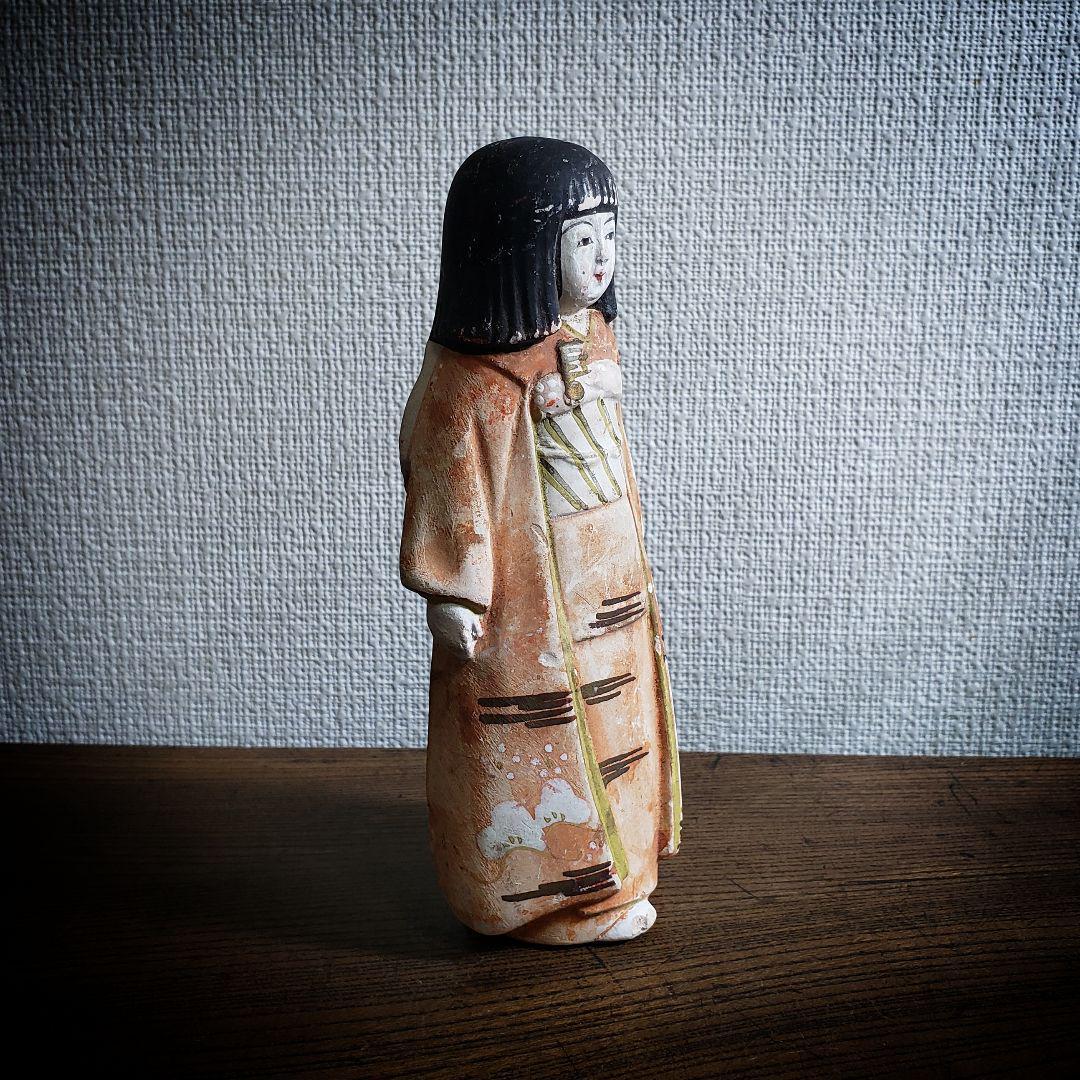 土人形 市松人形 戦前 大正ロマン 昭和レトロ アンティーク 和服 着物 民芸品
