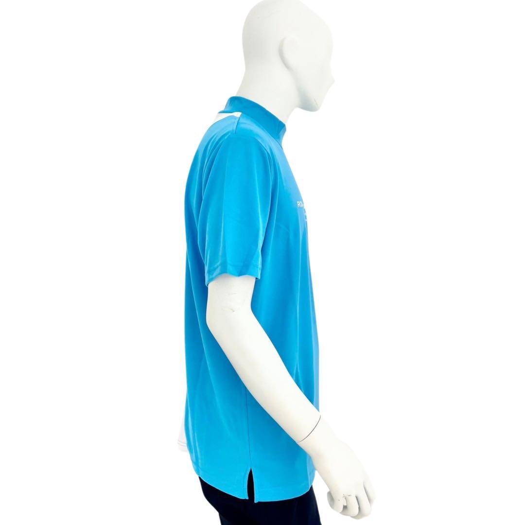 エリートグリップ　ROUGH WATERS 半袖モックネック　ブルー　L 新品