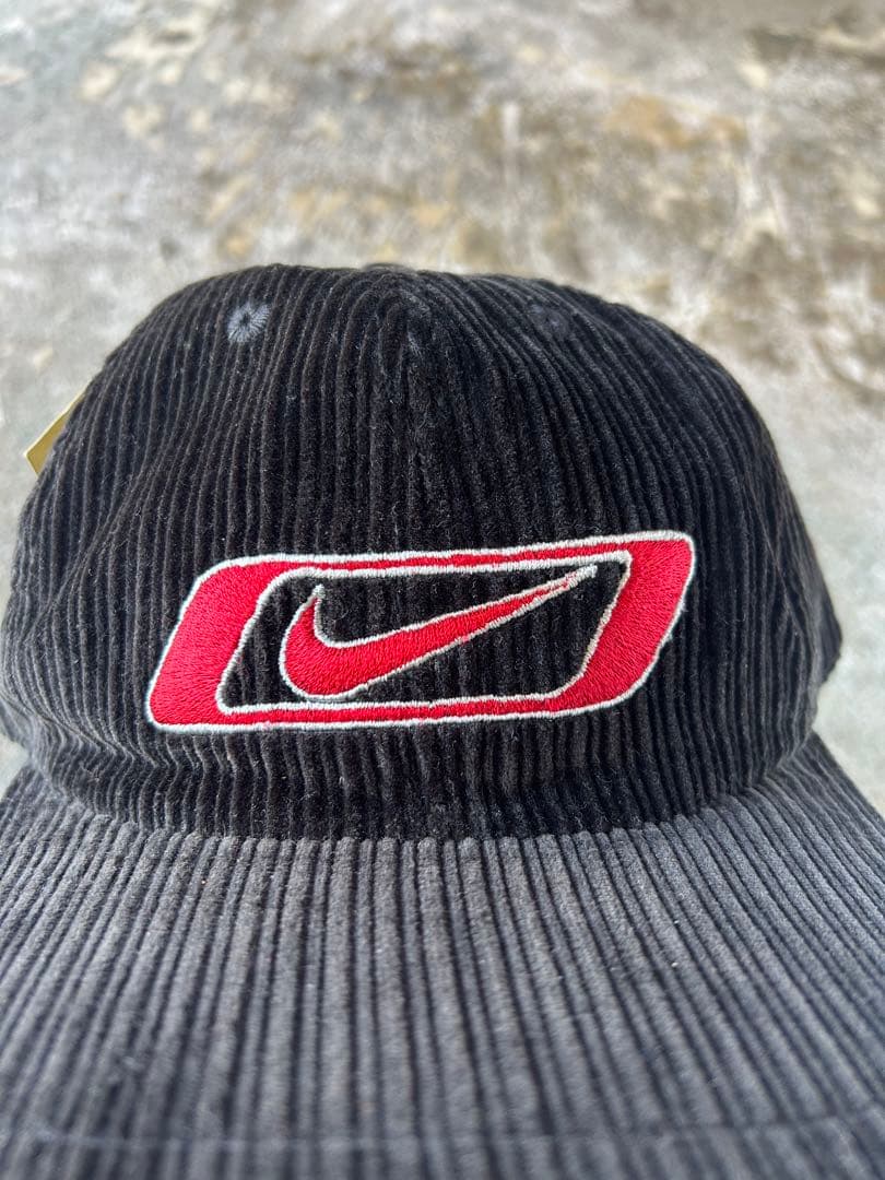 90s デッドストック　Nike コーデュロイキャップ 黒