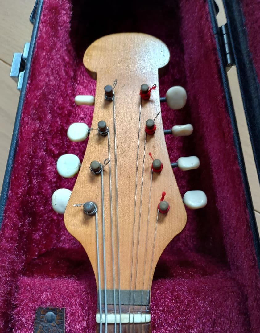 木製マンドリン 8弦 ハードケース付き