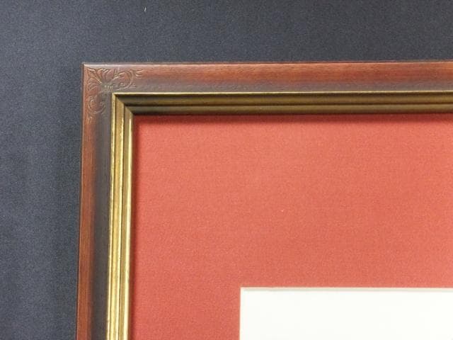 岩崎巴人　版上落款印譜『春風馬』和紙にリトグラフ＆手彩色 0109D