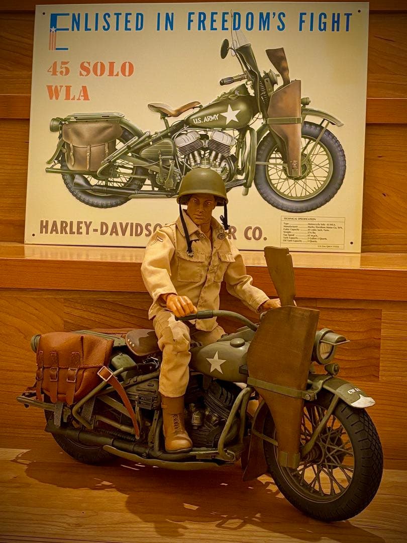 ハーレー45WLA 1/6アメリカンGIジョー35周年バイクインディアン
