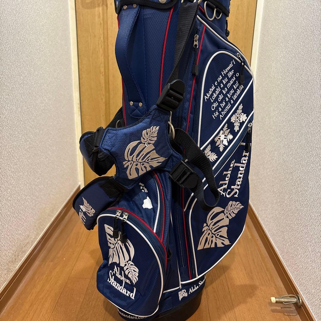 激レア：アロハ・スタンダード　スタンド付きキャディバッグ ネイビー