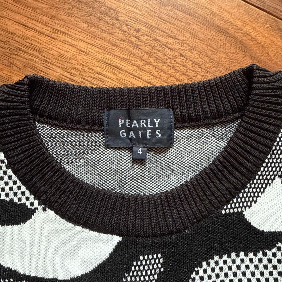 パーリーゲイツ　メンズ　ゴルフウェア　ブラック　ニット　カモフラ　迷彩