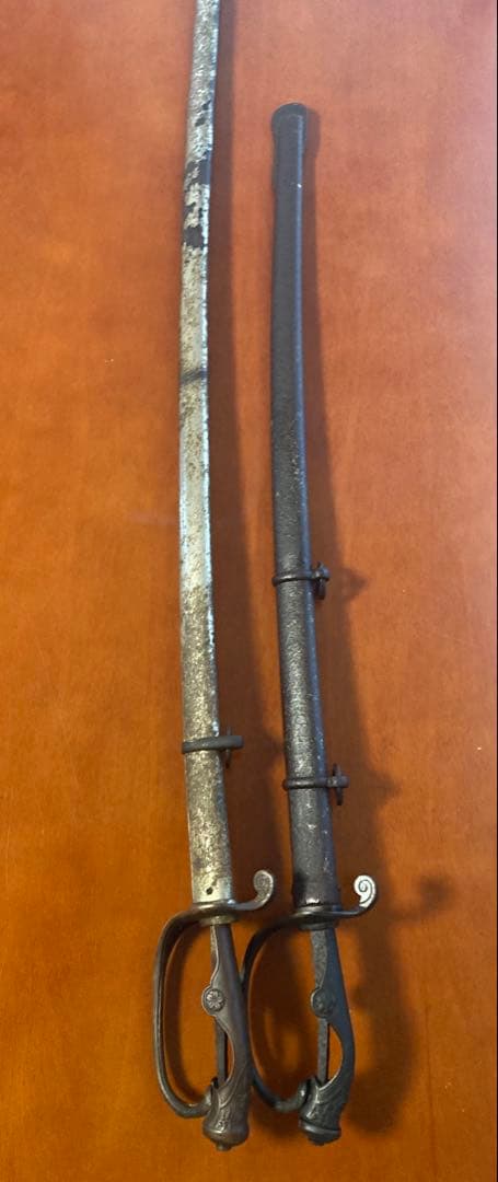 軍刀　日本軍　陸軍将校用　個人装備　指揮刀　サーベル型指揮旗　2点